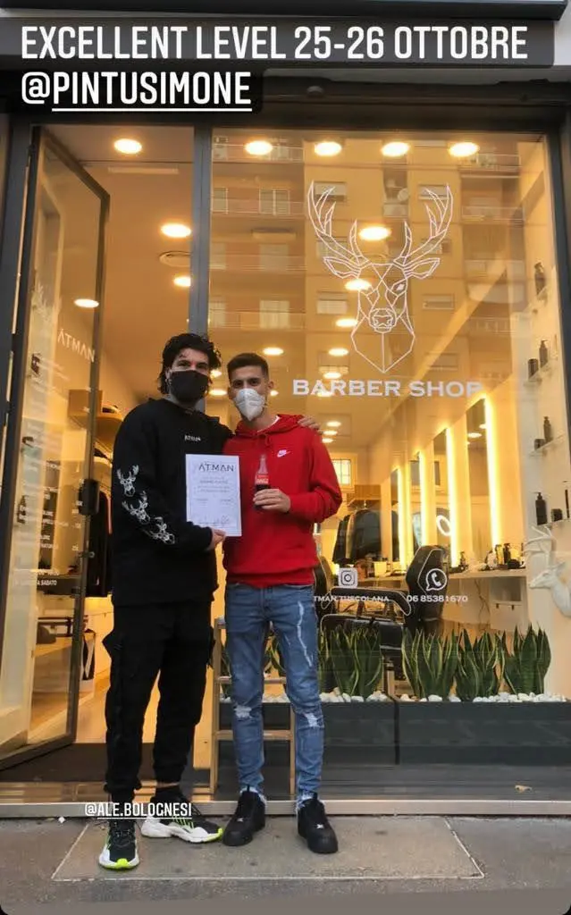 Simone Pintus con Alessio Bolognesi al termine del corso ATMAN Roma 2020